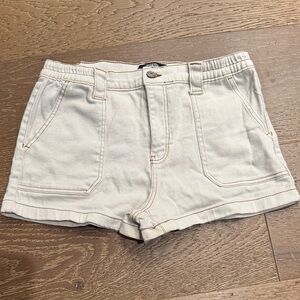 Rewash Cream Denim Shorts High Rise Cuffed Stretch Size 9